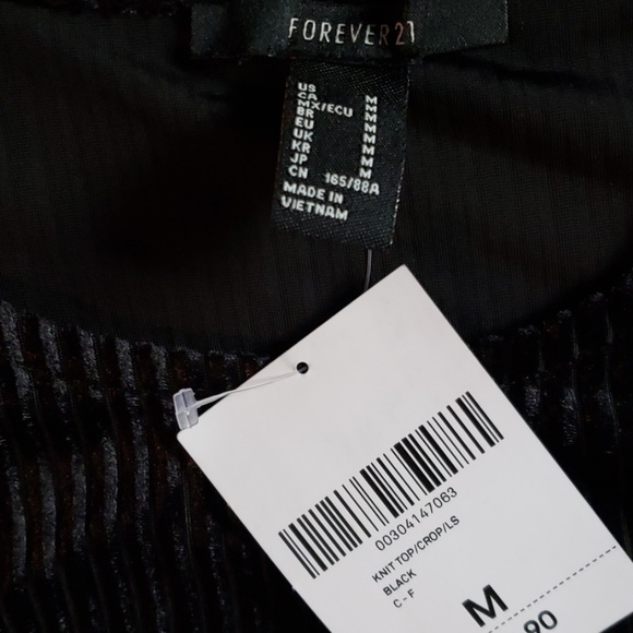 Forever 21 Ribbed Velveteen crop top - Picture 4 of 6